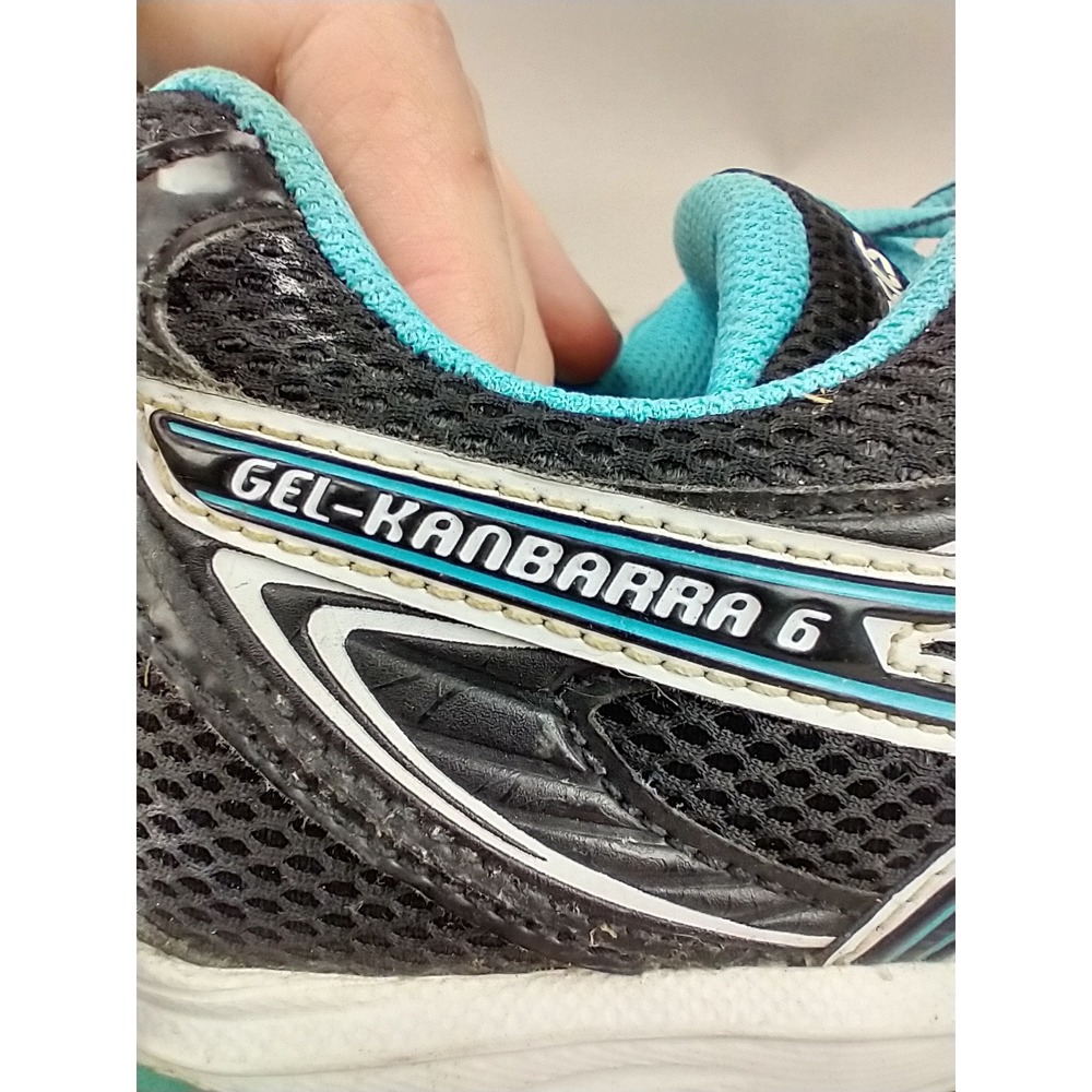 Asics Gel-Kanbarra 6 Womens Running Shoes Black Teal T188N Size 6.5 - Picture 11 of 12